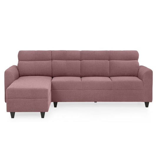 Zivo Plus Dusky Pink Fabric Sofa Set 3 Seater Sofa with Lounger