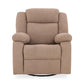 Avalon - Rocking & Rotating Single Seater Fabric Recliner in Plaster Brown Colour