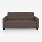 Ease Saddle Brown Fabric 3 Seater Sofa