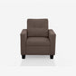 Ease Saddle Brown Fabric 1 seater sofa