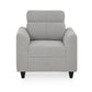 Zivo Plus Cloudy Gray Fabric 1 Seater Sofa