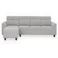 Zivo Plus Cloudy Gray Fabric Sofa Set 3 Seater Sofa with Lounger