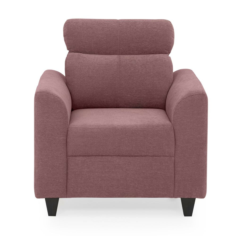 Zivo Plus Dusky Pink Fabric 1 seater Sofa