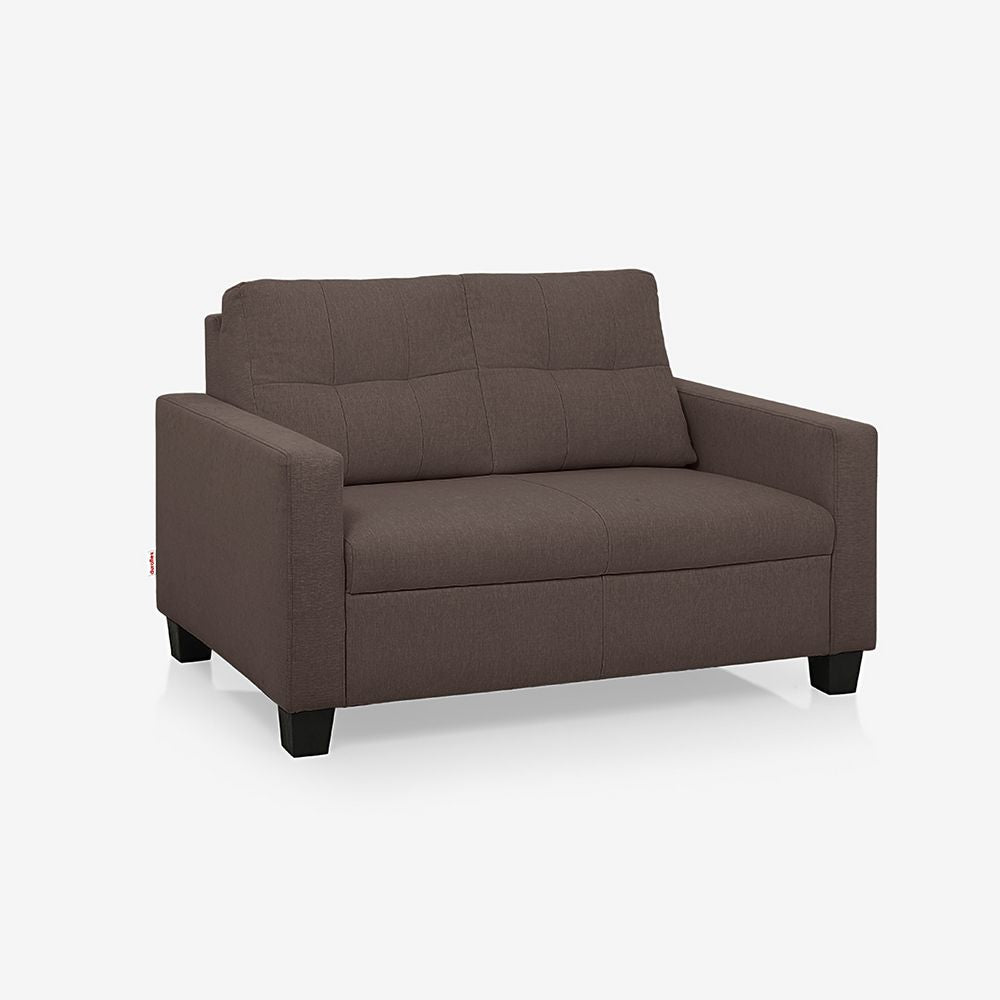 Ease Saddle Brown Fabric 2 Seater Sofa