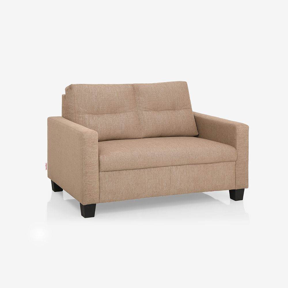 Ease Brown Fabric 2 Seater Sofa