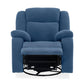 Avalon - Rocking & Rotating Single Seater Fabric Recliner in Twilight Blue Colour