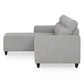 Zivo Plus Cloudy Gray Fabric Sofa Set 3 Seater Sofa with Lounger