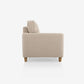 Utopia Beige Fabric 1 seater sofa