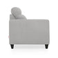 Zivo Plus Cloudy Gray Fabric 1 Seater Sofa