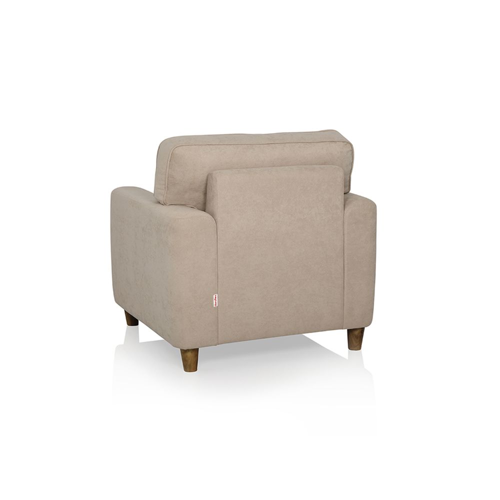 Utopia Beige Fabric 1 seater sofa