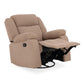 Avalon - Rocking & Rotating Single Seater Fabric Recliner in Plaster Brown Colour