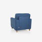 Utopia Blue Fabric 1 seater sofa