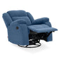 Avalon - Rocking & Rotating Single Seater Fabric Recliner in Twilight Blue Colour