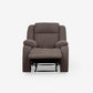 Avalon Dark Brown Fabric Recliner