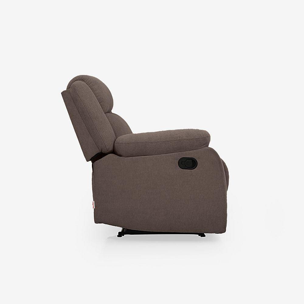 Avalon Dark Brown Fabric Recliner