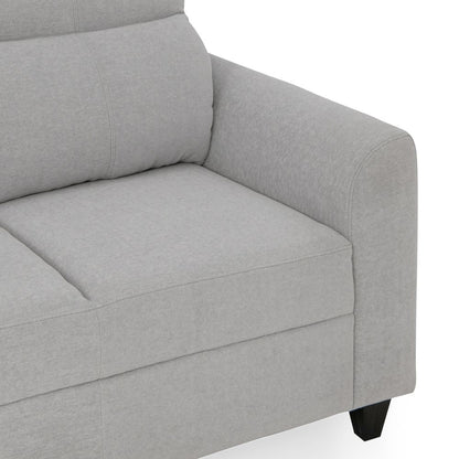 Zivo Plus Cloudy Gray Fabric Sofa Set 3 Seater Sofa