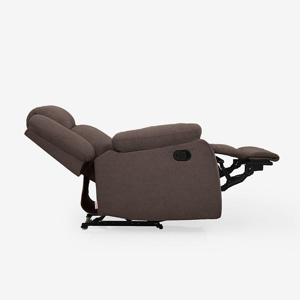 Avalon Dark Brown Fabric Recliner