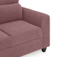 Zivo Plus Dusky Pink Fabric 2 Seater Sofa with Lounger