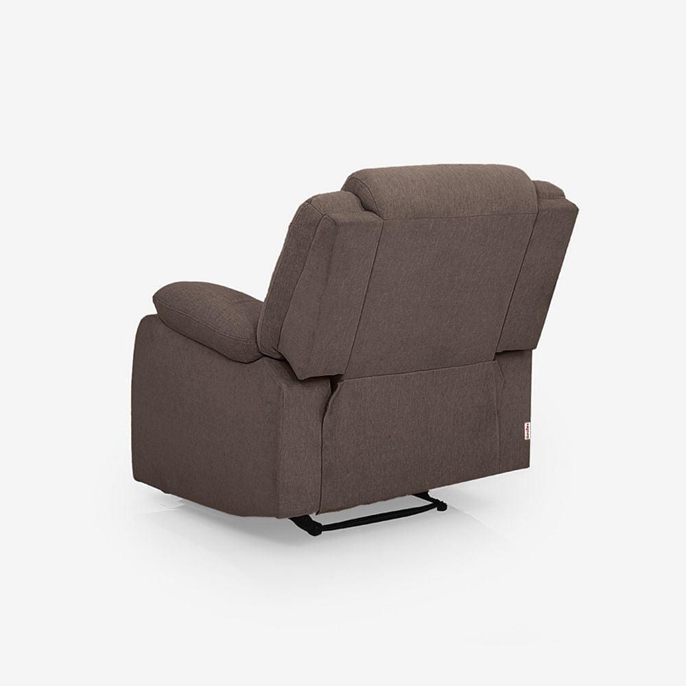 Avalon Dark Brown Fabric Recliner