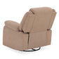 Avalon - Rocking & Rotating Single Seater Fabric Recliner in Plaster Brown Colour