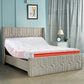 Wave Plus Adjustable Bed with Tranquil Sea Shell Upholstered Bed and Quboid Mattress
