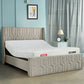 Wave Plus Adjustable Bed with Tranquil Sea Shell Upholstered Bed and SuperGrid Mattress