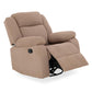 Avalon - Rocking & Rotating Single Seater Fabric Recliner in Plaster Brown Colour