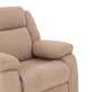 Avalon - Rocking & Rotating Single Seater Fabric Recliner in Plaster Brown Colour