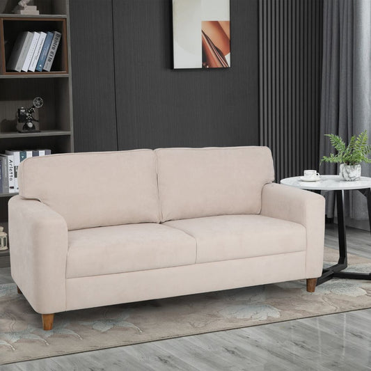 Utopia Beige Fabric 3 Seater Sofa