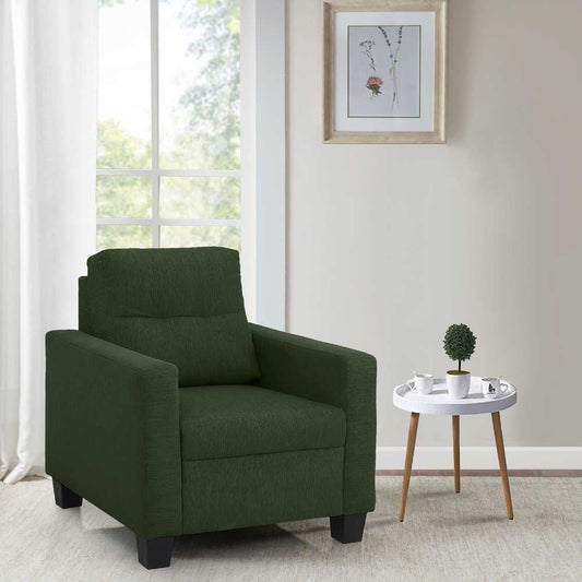 Ease Green Fabric 1 seater sofa