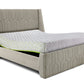 Wave Plus Adjustable Bed with Tranquil Sea Shell Upholstered Bed and SuperGrid Mattress