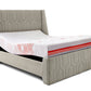 Wave Plus Adjustable Bed with Tranquil Sea Shell Upholstered Bed and Quboid Mattress