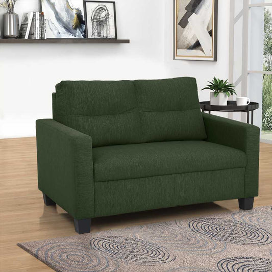 Ease Green Fabric 2 Seater Sofa