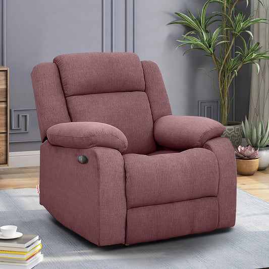 Avalon Motorized Electric Powered Pink Fabric Recliner