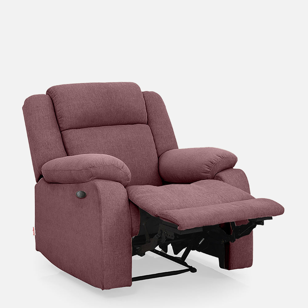 Avalon Motorized Electric Powered Pink Fabric Recliner