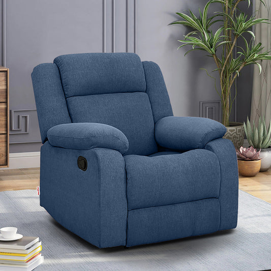 Avalon Blue Fabric Recliner