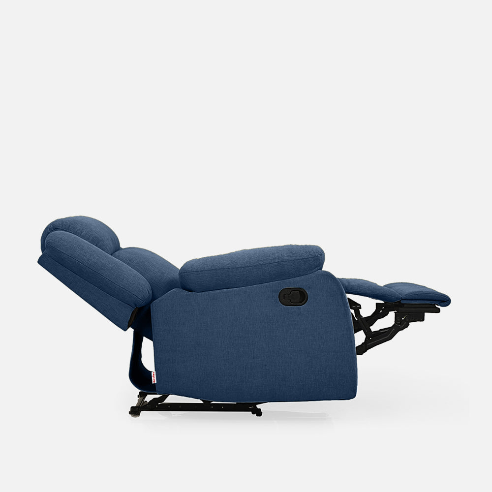 Avalon Blue Fabric Recliner