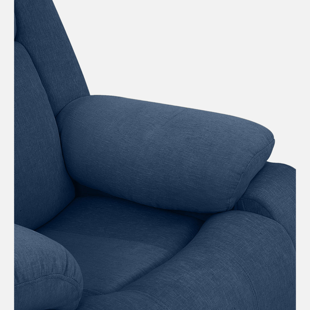 Avalon Blue Fabric Recliner