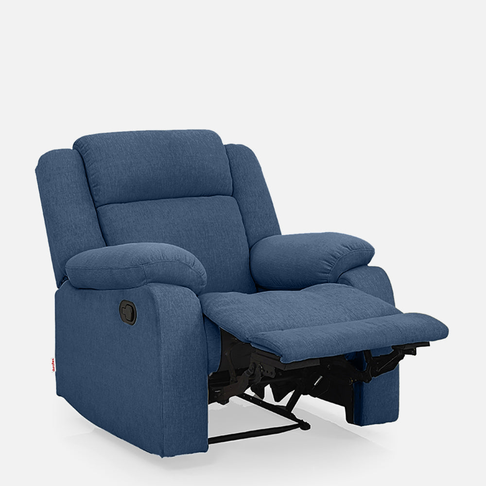 Avalon Blue Fabric Recliner