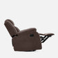 Avalon - Rocking & Rotating Single Seater Fabric Recliner In Dark Brown Colour