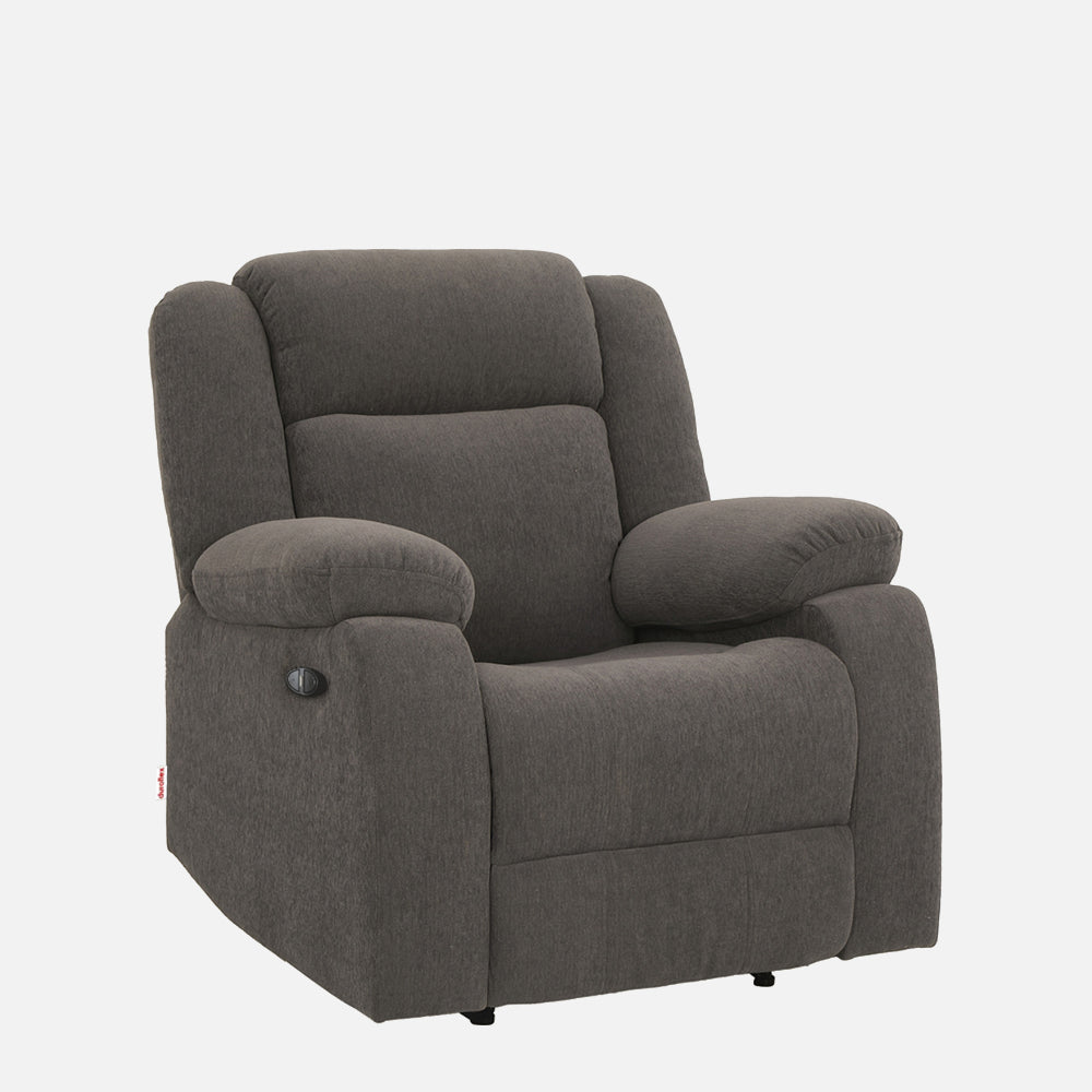 Avalon Motorized Electric Powered Grey Fabric Recliner