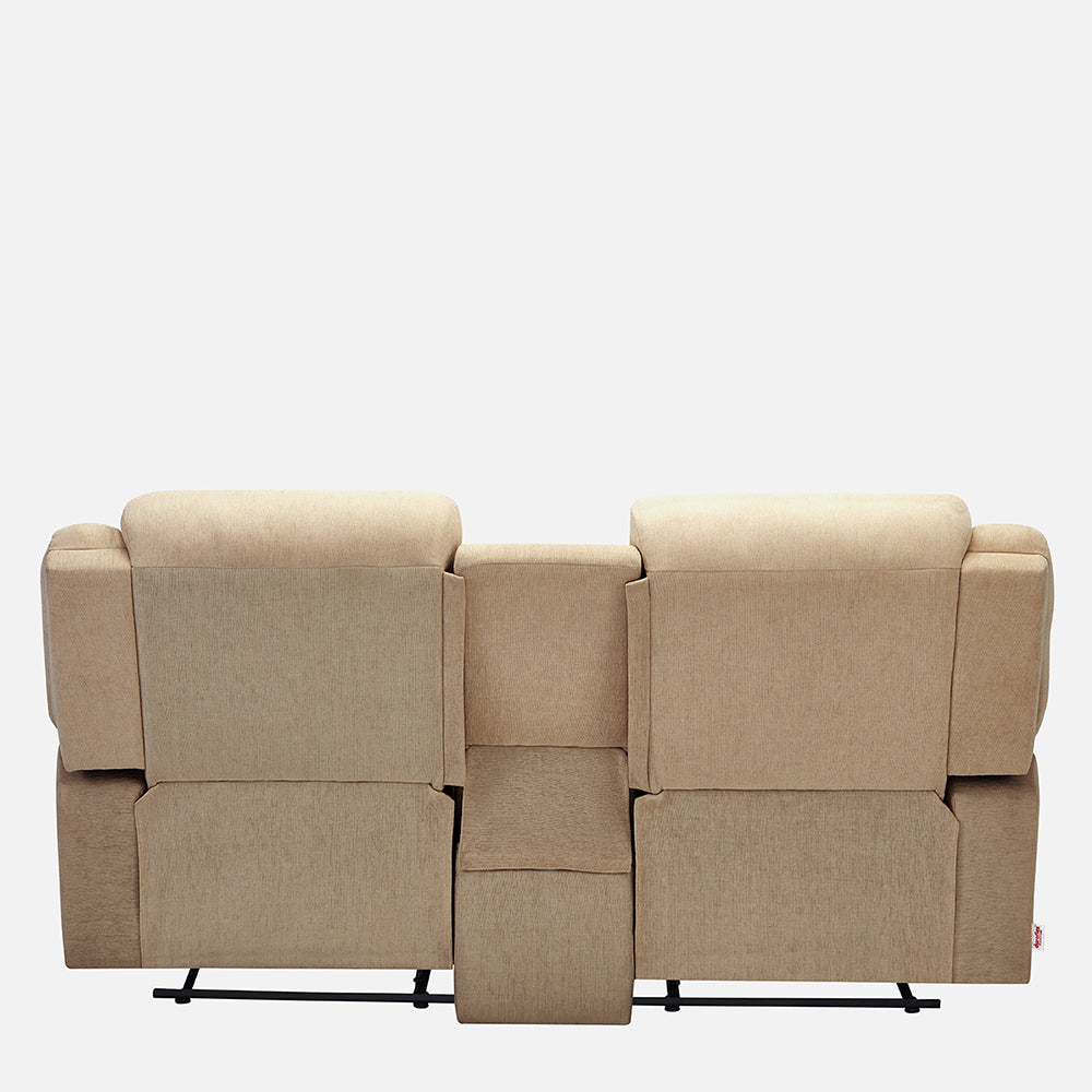 Avalon Twin Beige Fabric Recliner 2 Seater