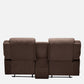 Avalon Twin Dark Brown Fabric Recliner 2 Seater