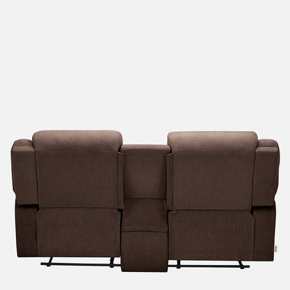 Avalon Twin Dark Brown Fabric Recliner 2 Seater