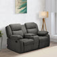 Avalon Twin Grey Fabric Recliner 2 Seater
