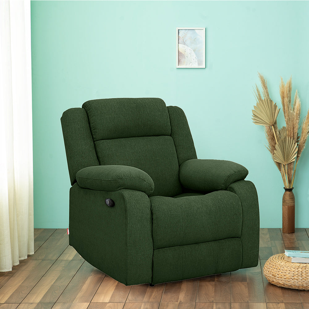 Avalon Motorized Electric Powered Sap Green Fabric Recliner