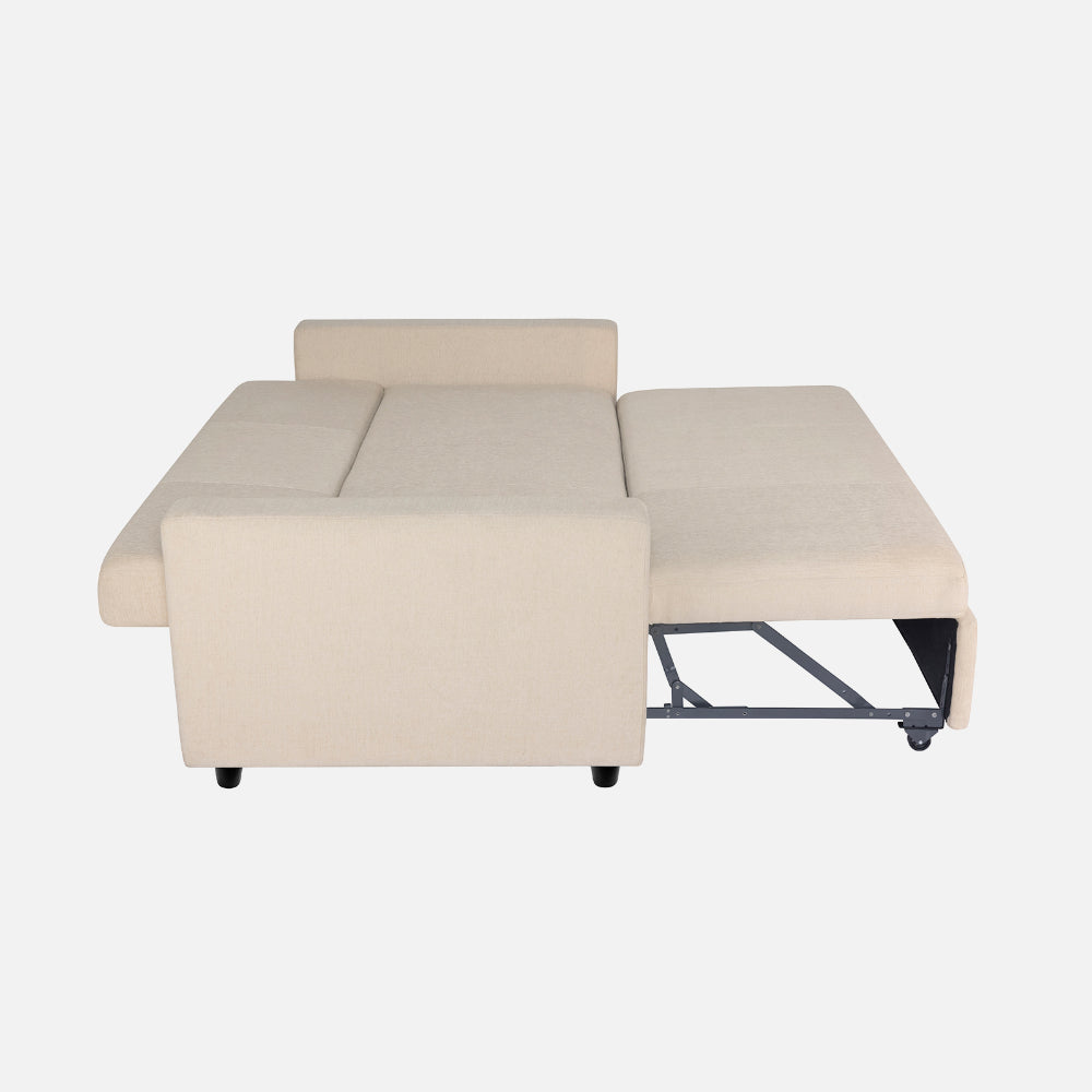 Ease Iconic Beige Fabric Sofa cum Bed