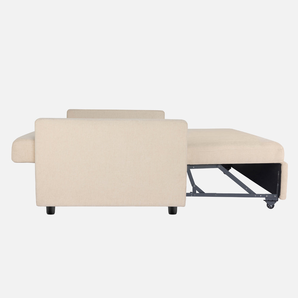 Ease Iconic Beige Fabric Sofa cum Bed