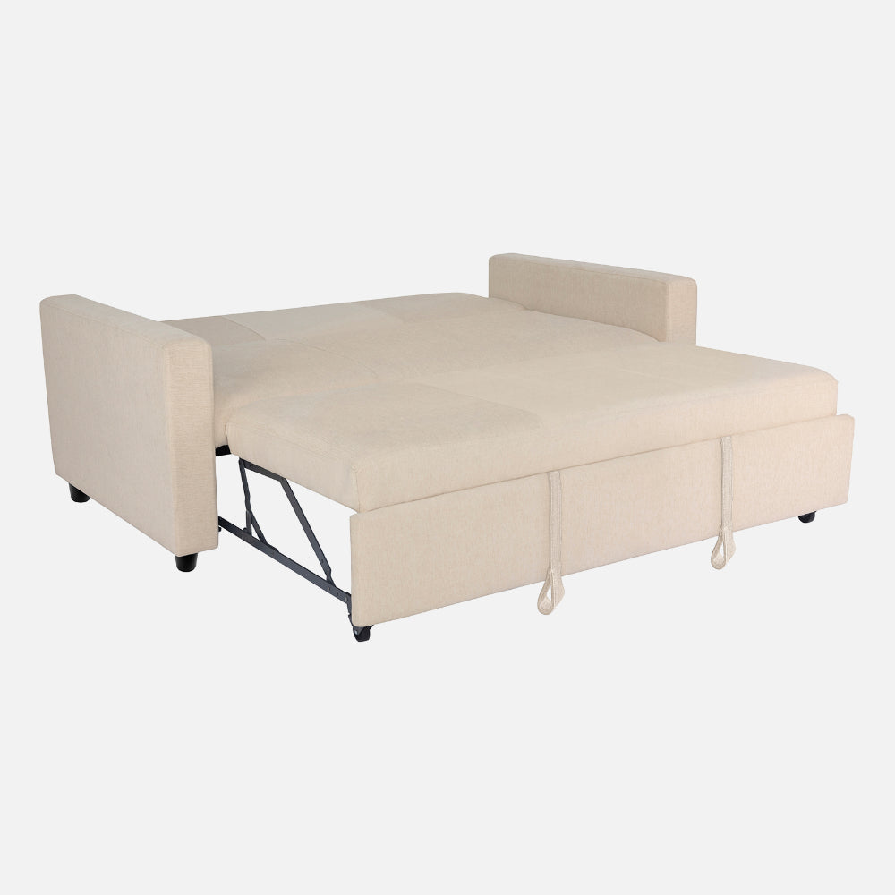 Ease Iconic Beige Fabric Sofa cum Bed