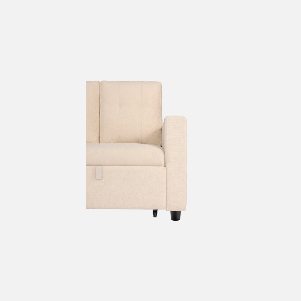 Ease Iconic Beige Fabric Sofa cum Bed